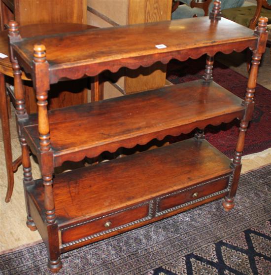 Mahogany open bookcase/whatnot